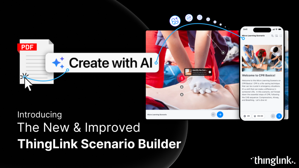 Featured picture of post "Discover the Ease of Creating Immersive Experiences with the NEW AI-Powered ThingLink Scenario Builder!"