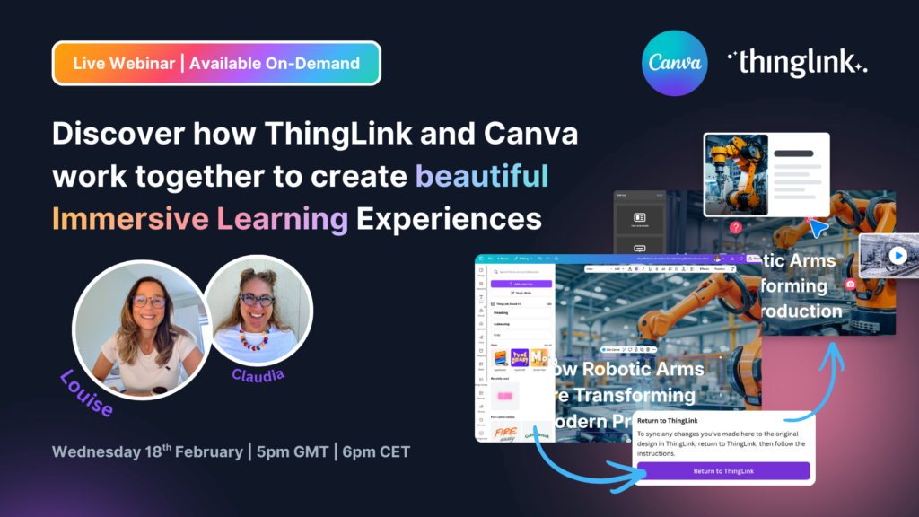 Featured picture of post "Discover how ThingLink and Canva work together to create beautiful Immersive Learning Experiences"