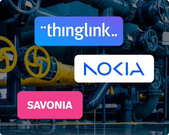 Logos of ThingLink, Nokia, Savonia